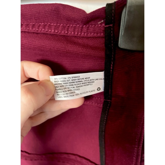 NWT Burgundy Wild Fable Corduroy Mini Skirt | Target Fitted Wine Red Cotton Cord - Picture 7 of 8